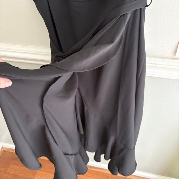 Black Wrap Dress - Picture 2 of 5